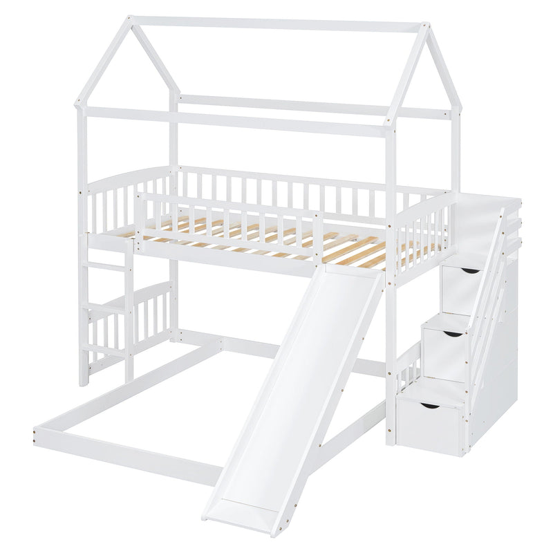 House Bunk Bed With Slide by HouseOfZazla