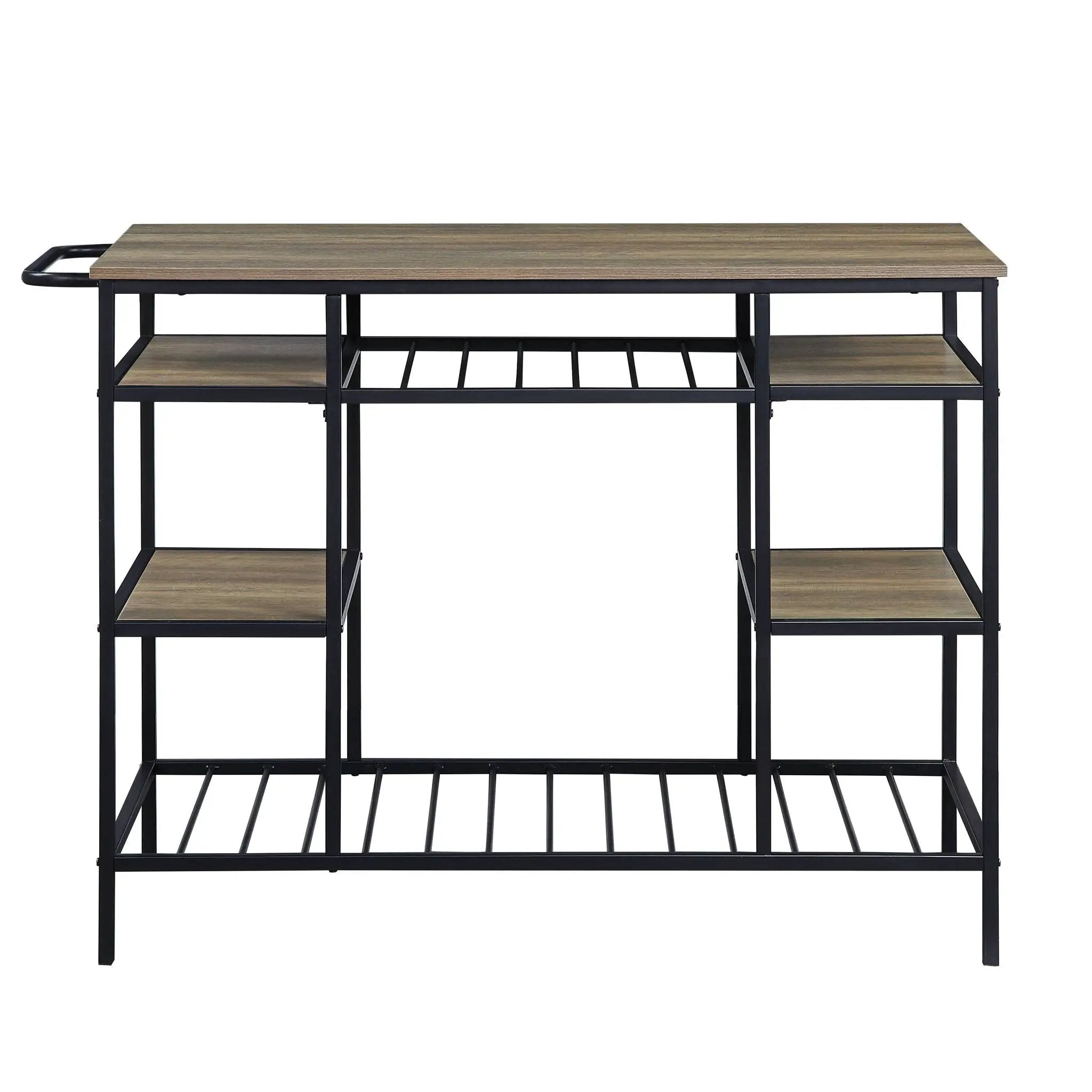 Lona - Kitchen Island - Rustic Oak / Black by Unique Piece Furniture