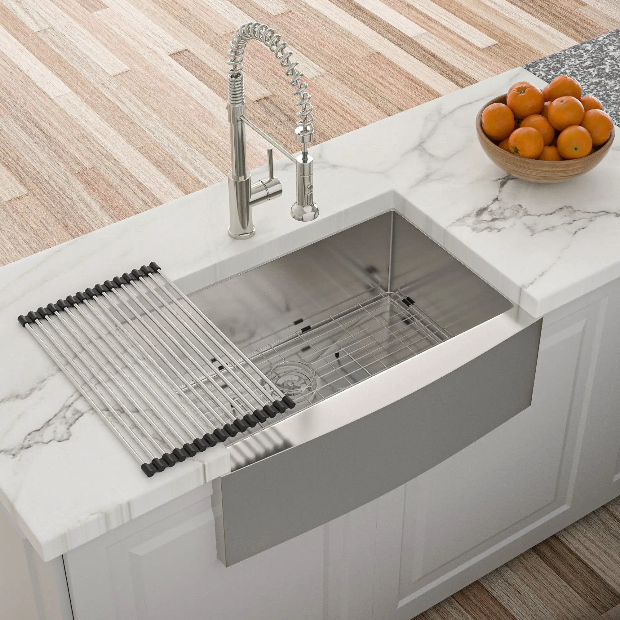 Farmhouse Kitchen Sink Stainless Steel Apron Front by HouseOfZazla