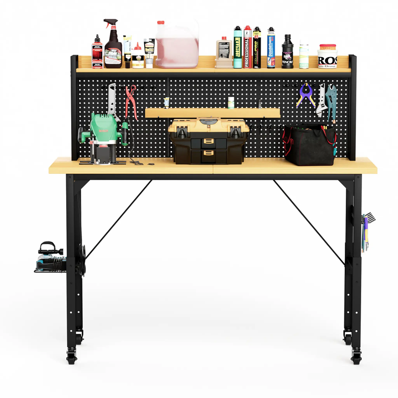 71" Adjustable Workbench with Pegboard by HouseOfZazla