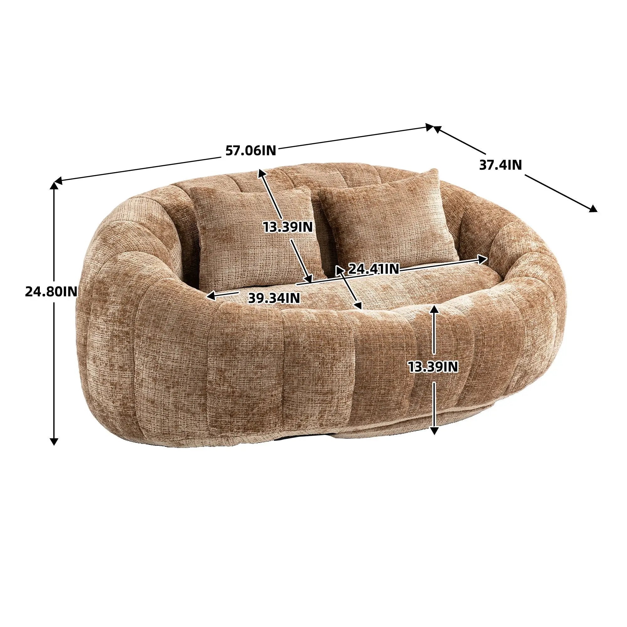 Bean Bag Lazy Sofa, Durable Comfort Lounger High Back Bean Bag Chair Couch by HouseOfZazla