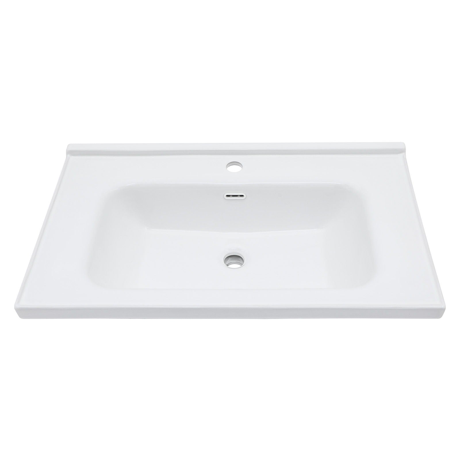 Modern Rectangular Vanity Top With Overflow For Bathroom by HouseOfZazla