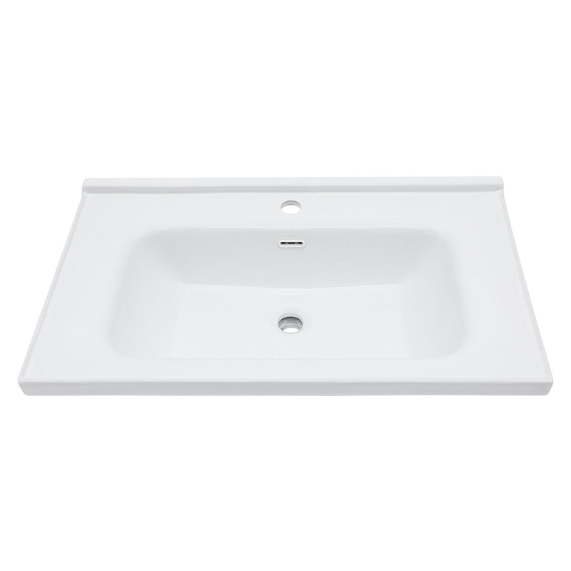 Modern Rectangular Vanity Top With Overflow For Bathroom by HouseOfZazla