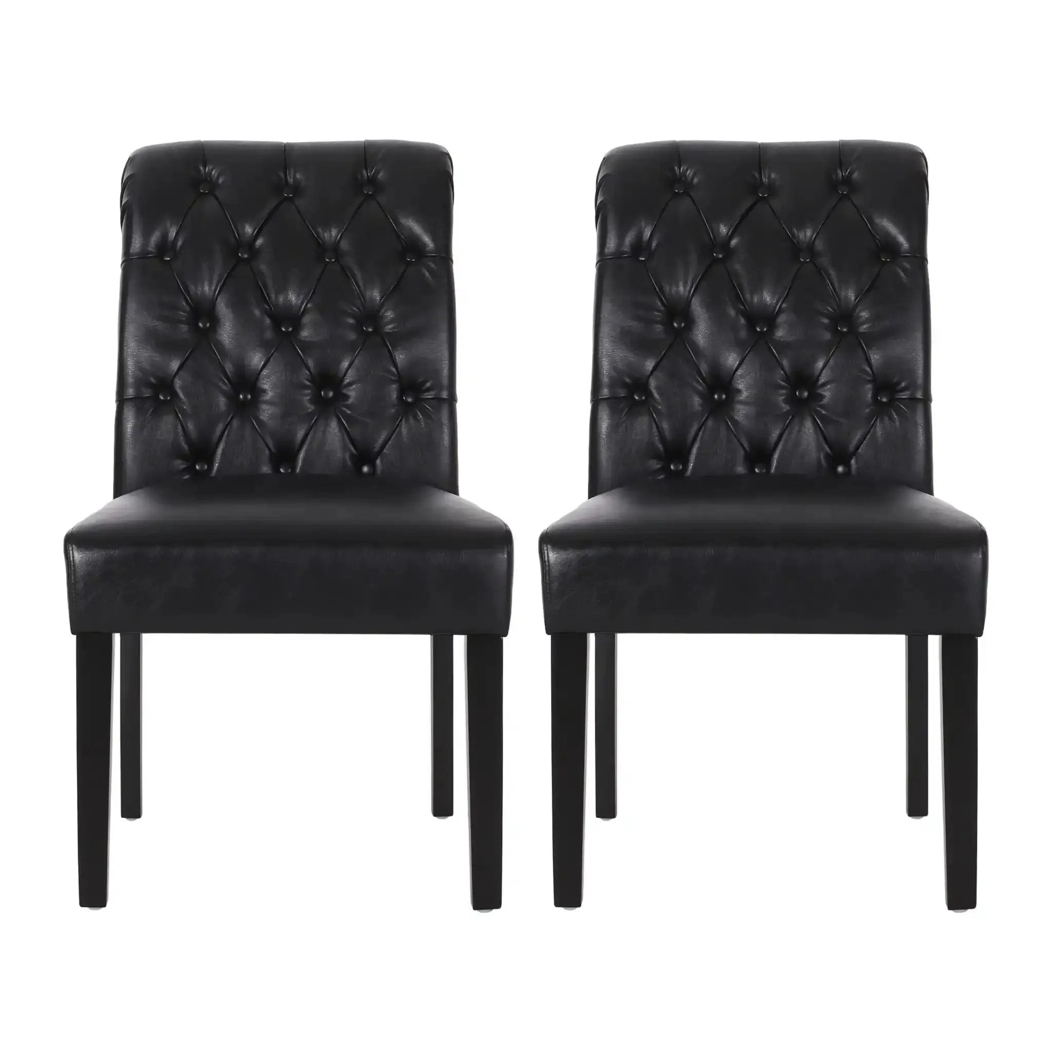 Broxton Tuft Dining Rolltop Chairs With Button Tufted Backrest (Set of 2) by HouseOfZazla