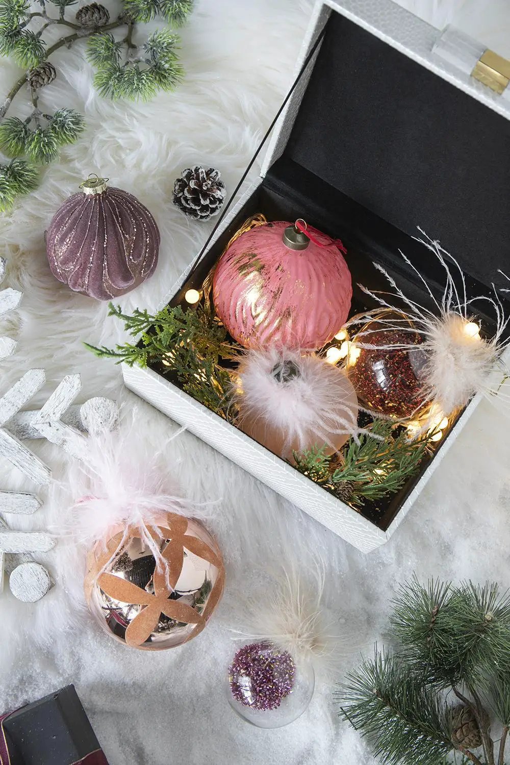Christmas Ball Glass Decorative Hanging Ball Christmas Tree Ornaments For Holiday Party Decorations by HouseOfZazla