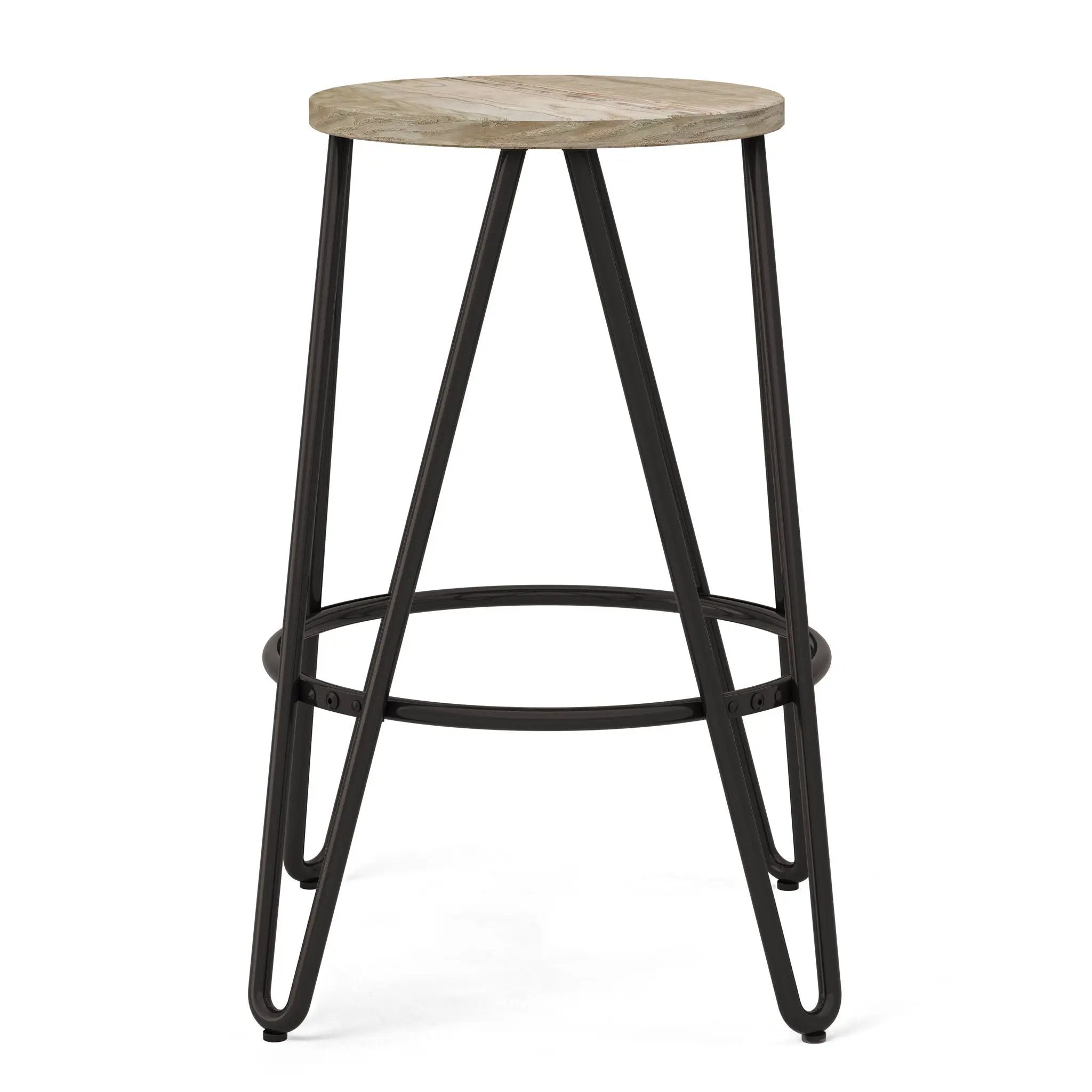 Simeon - Multifunctional Metal Stool With Wood Seat by Unique Piece Furniture