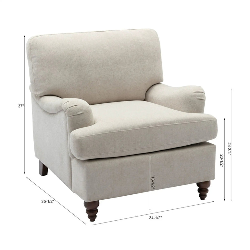 Candor - Chair And Ottoman Set - Beige by HouseOfZazla