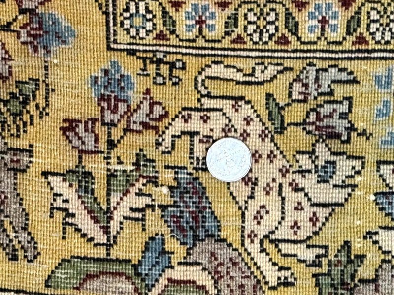 Persian Qum Tree of Life Rug 3.5 x 5.5, Animal Pictorials, Kork Wool with Silk Highlights by Jewel Rugs