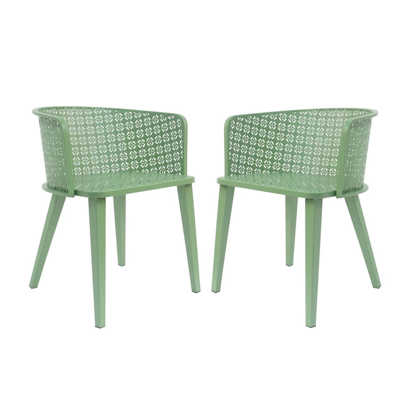 Milan Outdoor Dining Chair Set of 2 by HouseOfZazla