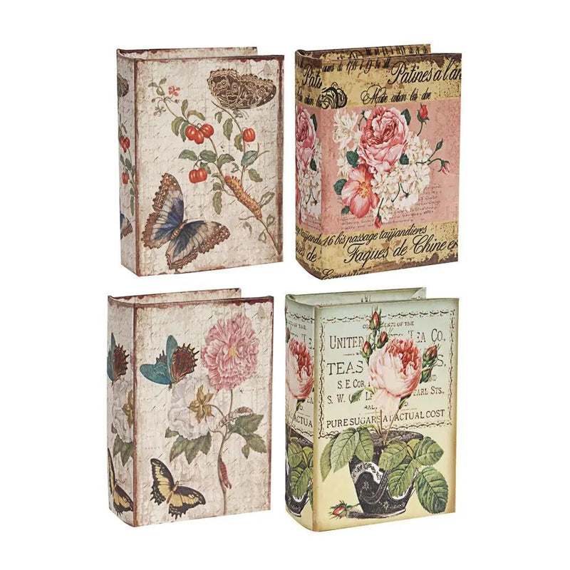 Book Boxes (Set of 4) - Multi by HouseOfZazla