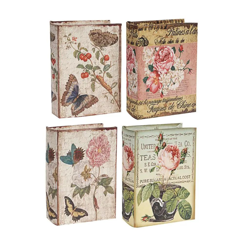 Book Boxes (Set of 4) - Multi by Unique Piece Furniture