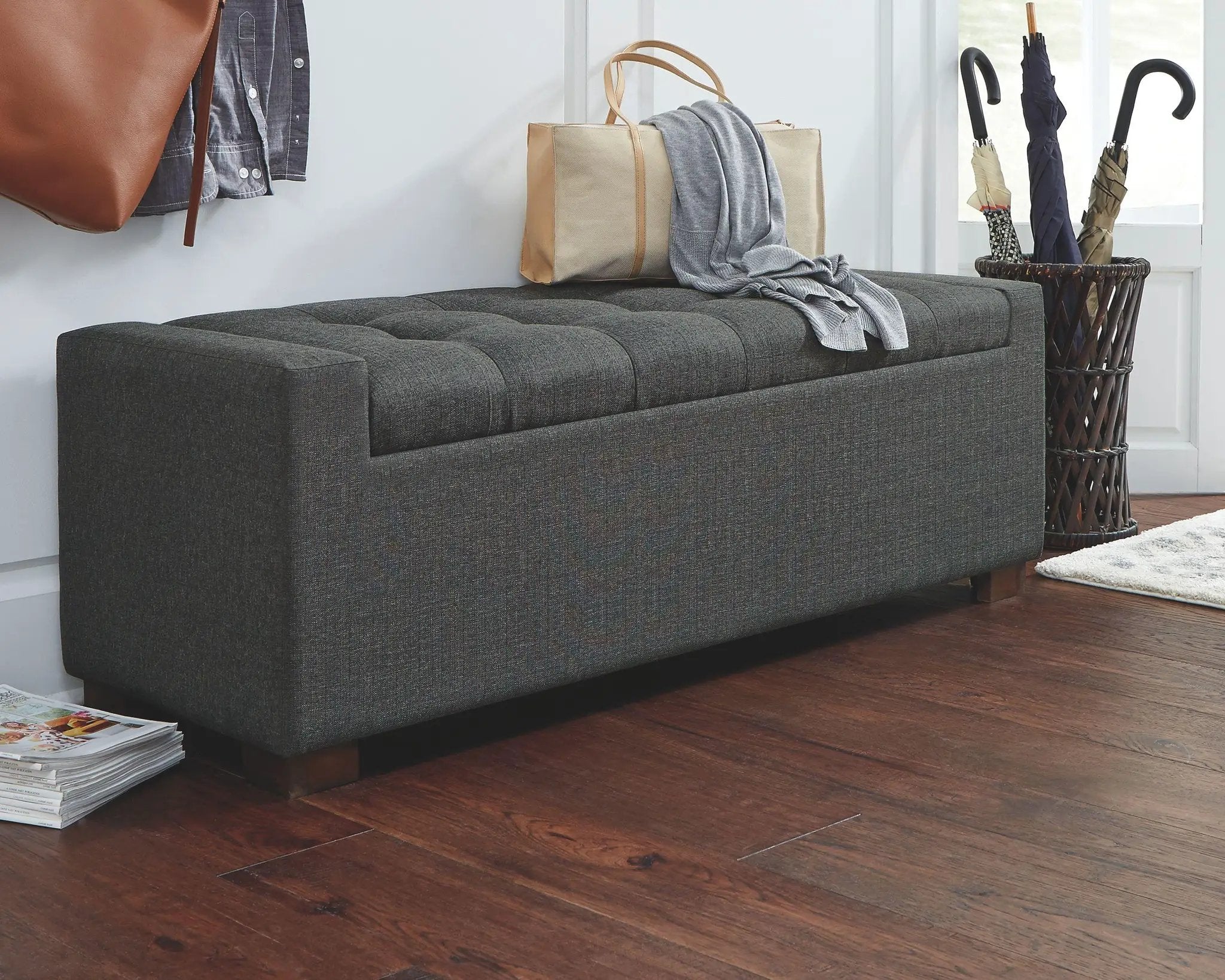 Cortwell - Storage Bench - Gray by Unique Piece Furniture