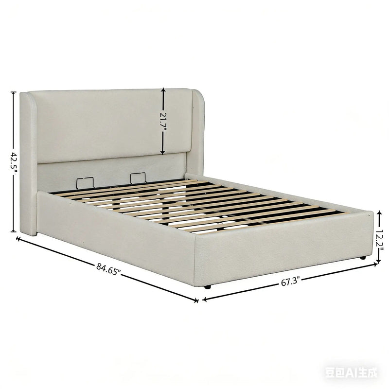 Upholstered Cloud Bed Frame With Headboard by Unique Piece Furniture
