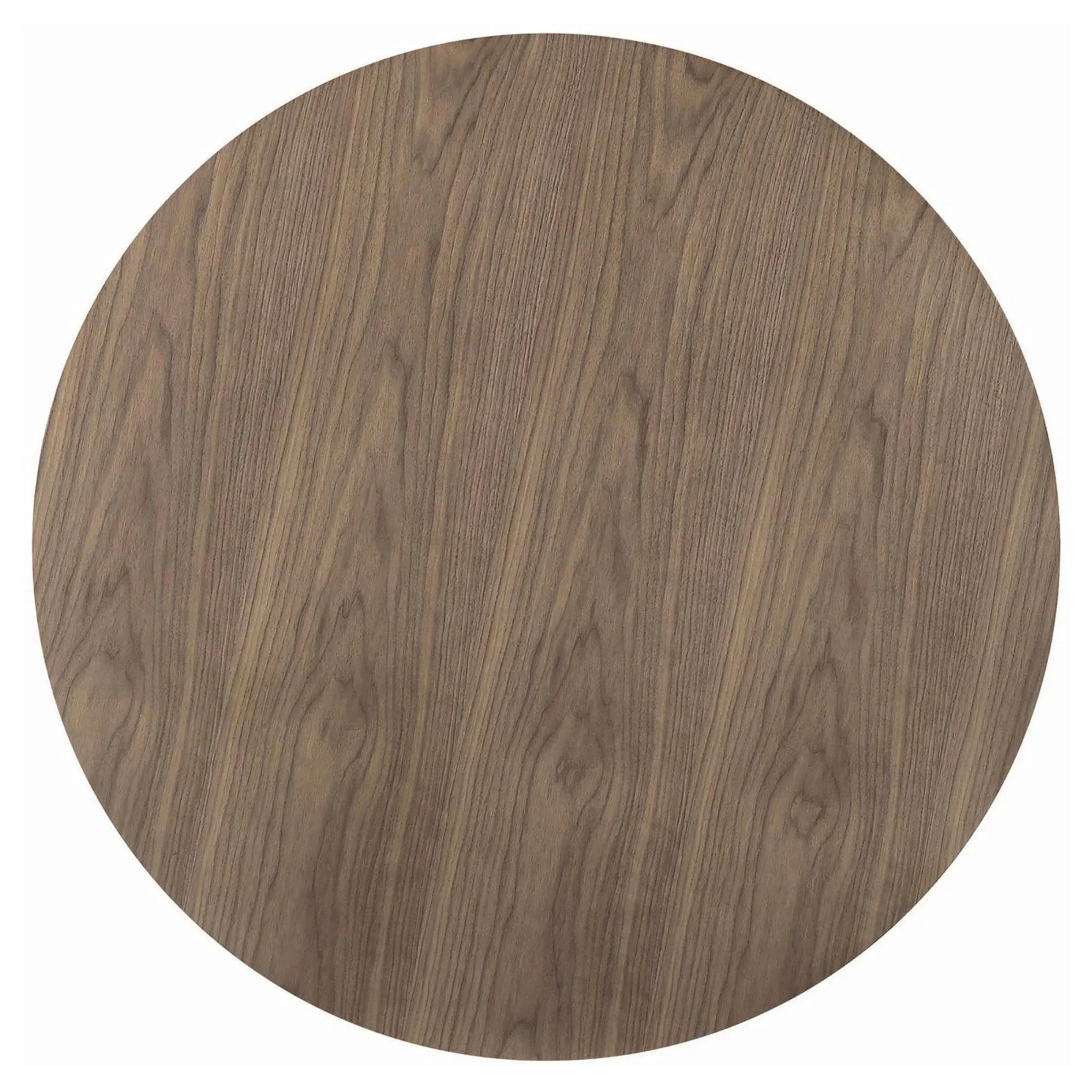 Round Dining Table With Pedestal Base - Warm Walnut by HouseOfZazla