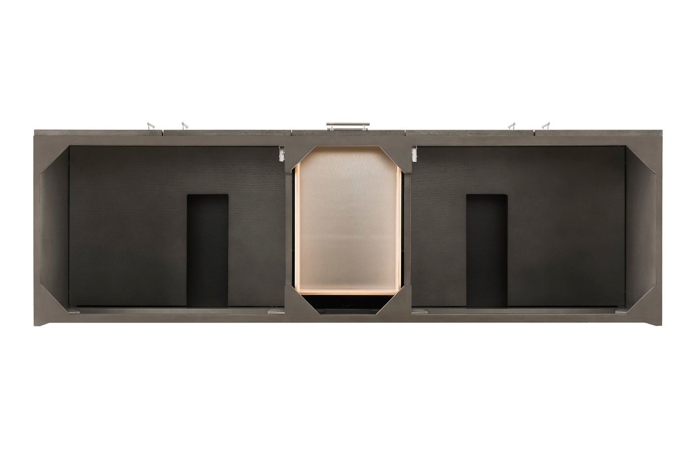 James Martin Metropolitan 72" Dual Mount Double Bathroom Vanity, Silver Oak, view 8