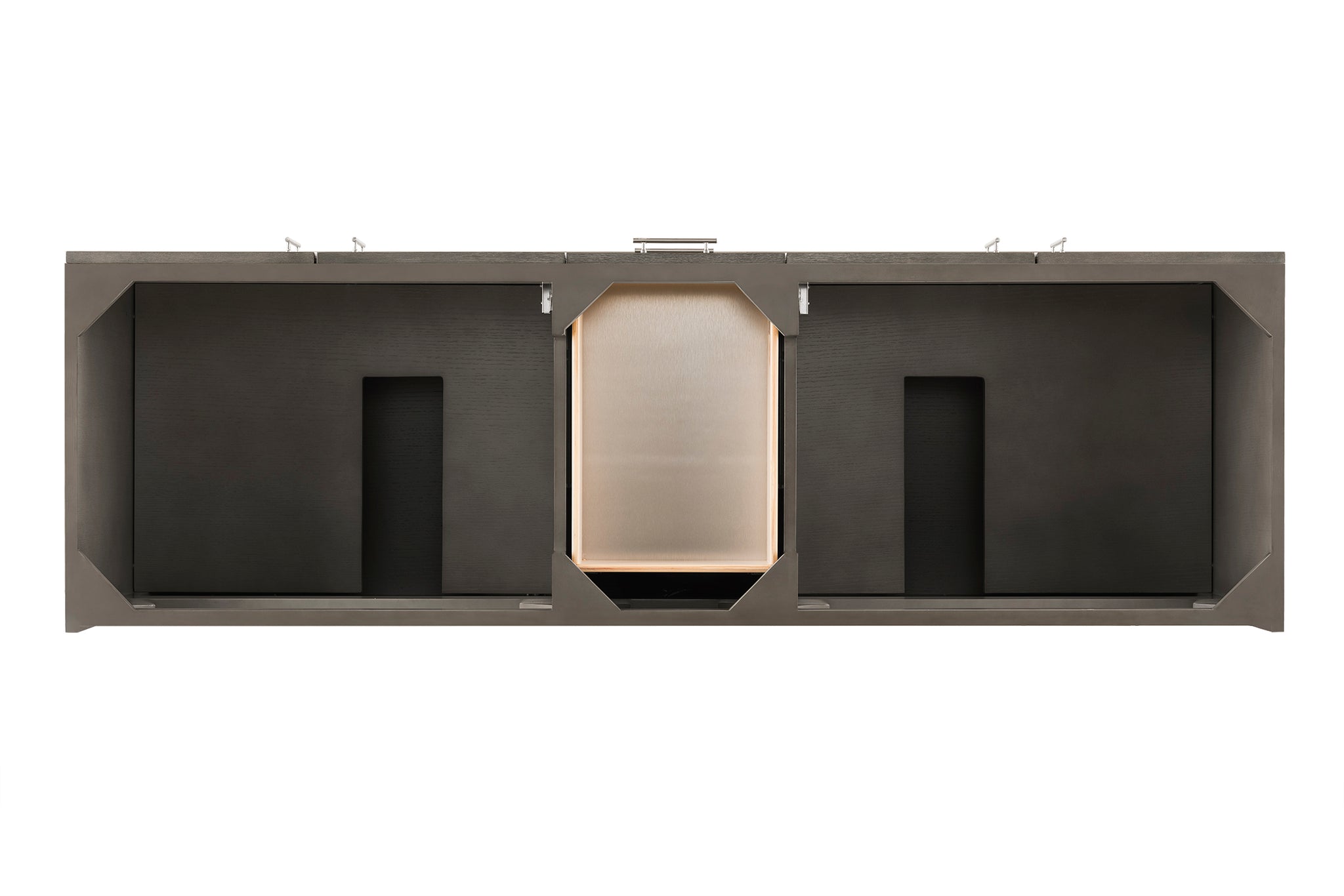 James Martin Metropolitan 72" Dual Mount Double Bathroom Vanity, Silver Oak, view 8