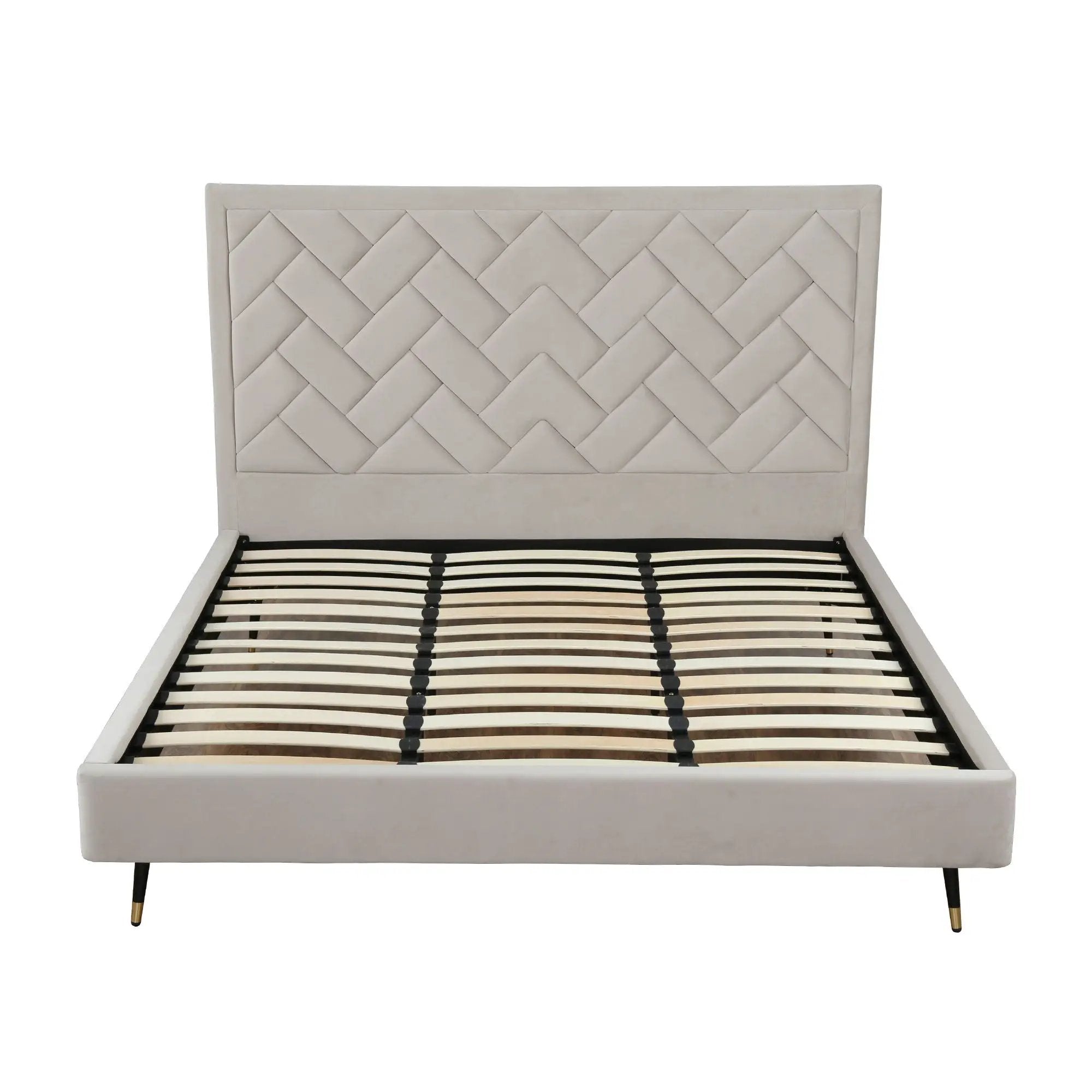 Crosby - Bed With Upholstered Headboard And Slats