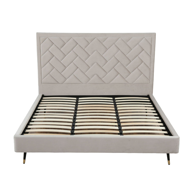 Crosby - Bed With Upholstered Headboard And Slats