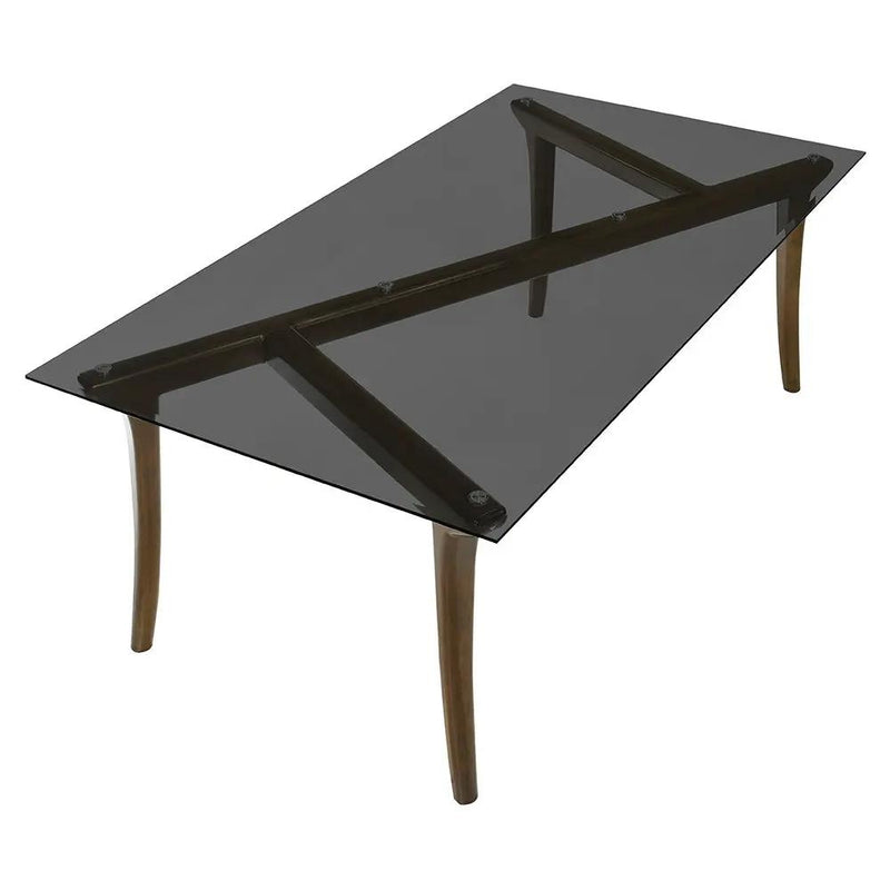 Danzel - Dining Table With Glass Top - Vintage Oak by Unique Piece Furniture
