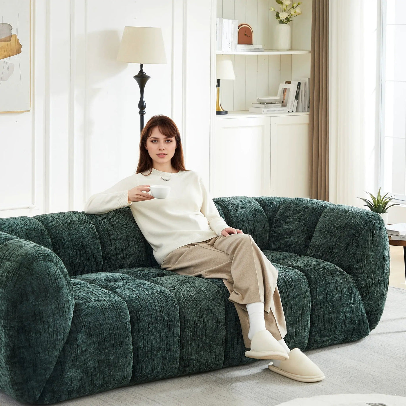 Modern Sofa With Piano Key Backrest by HouseOfZazla