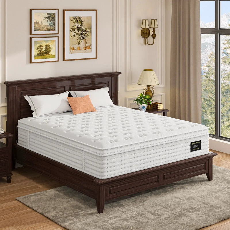 12'' Hybrid Mattress with Memory Foam & Pocket Springs for Pressure Relief by HouseOfZazla