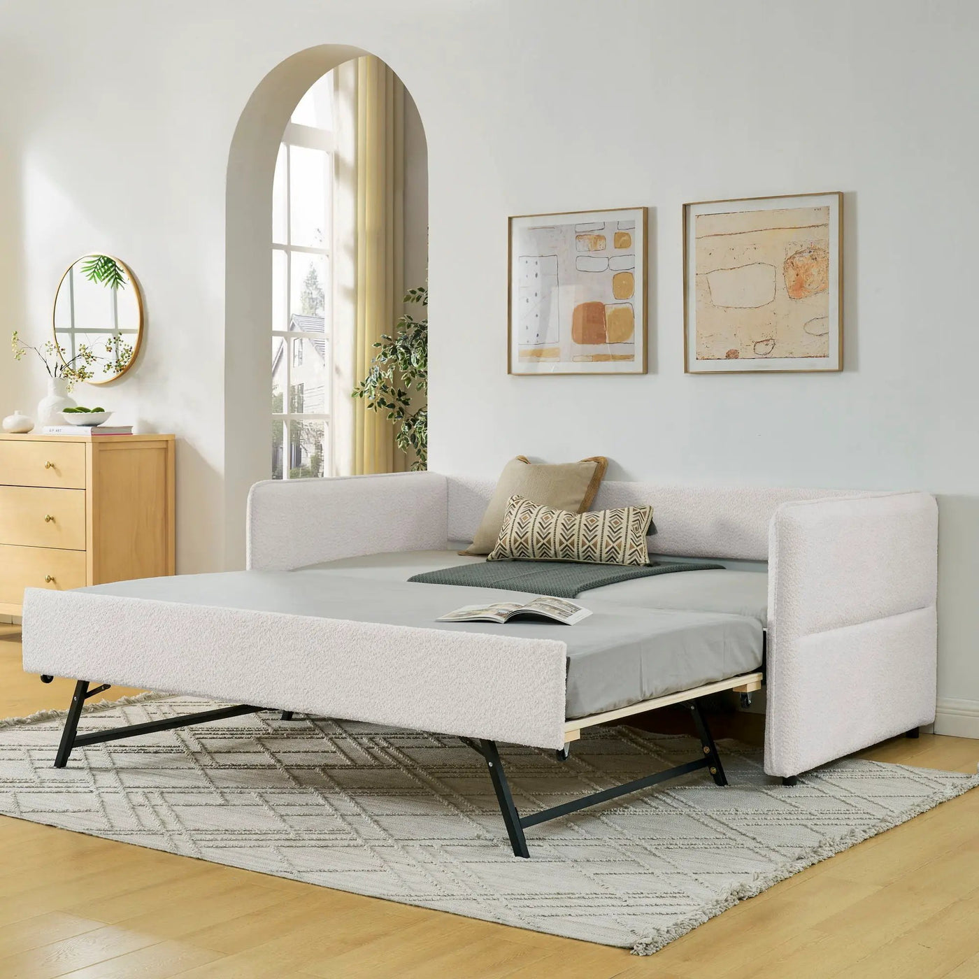 Upholstered Daybed With Pop Up Trundle by HouseOfZazla