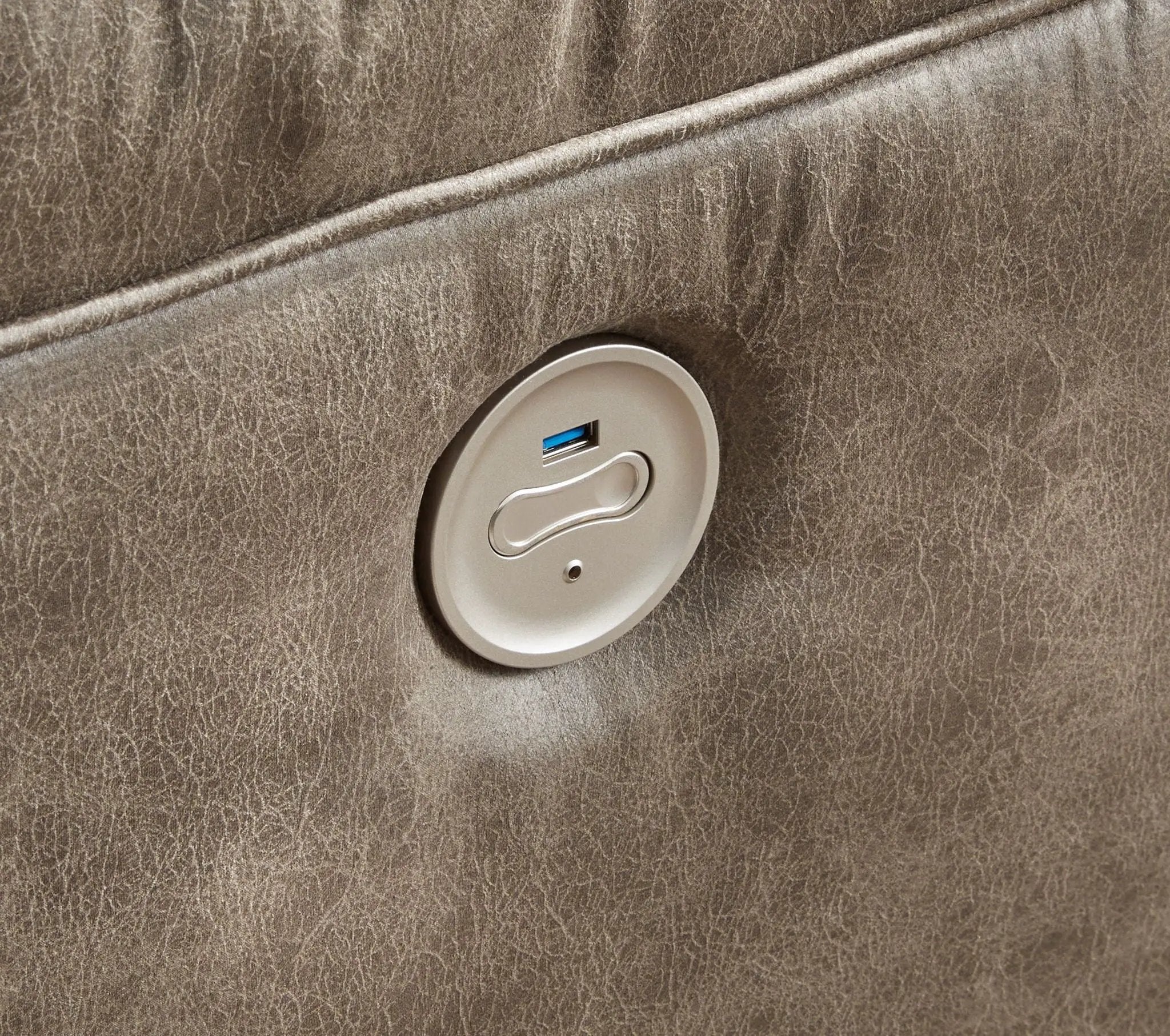 Ravenel - 3-Piece Power Reclining Sectional With Raf Power Reclining Loveseat With Console - Faux Leather - Fossil by Unique Piece Furniture