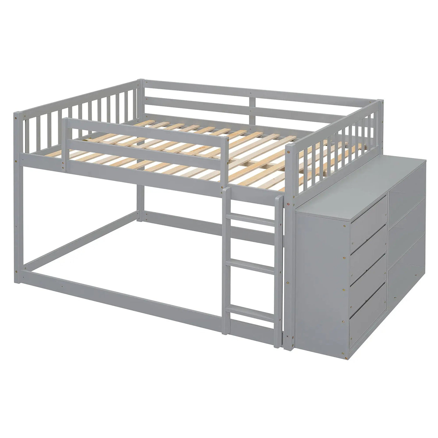 Bunk Bed With 4 Drawers And 3 Shelves by Unique Piece Furniture