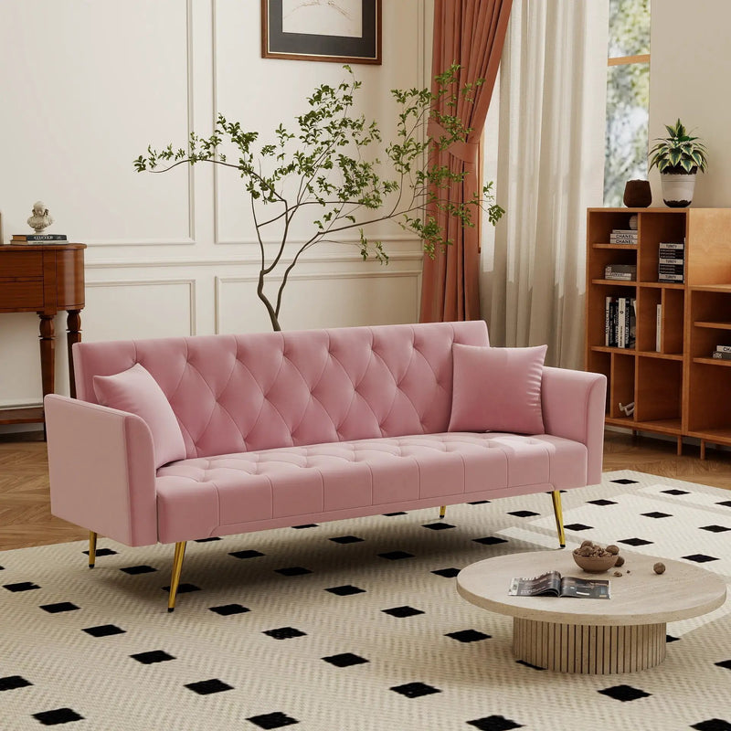 Modern Convertible 72 Inch Foldable Sleeper Sofa by HouseOfZazla