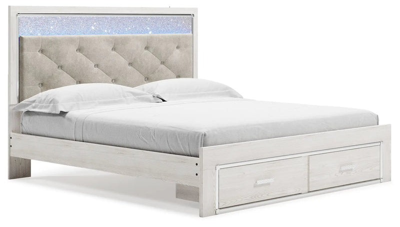 Altyra - King Upholstered Storage Bed - White by Unique Piece Furniture
