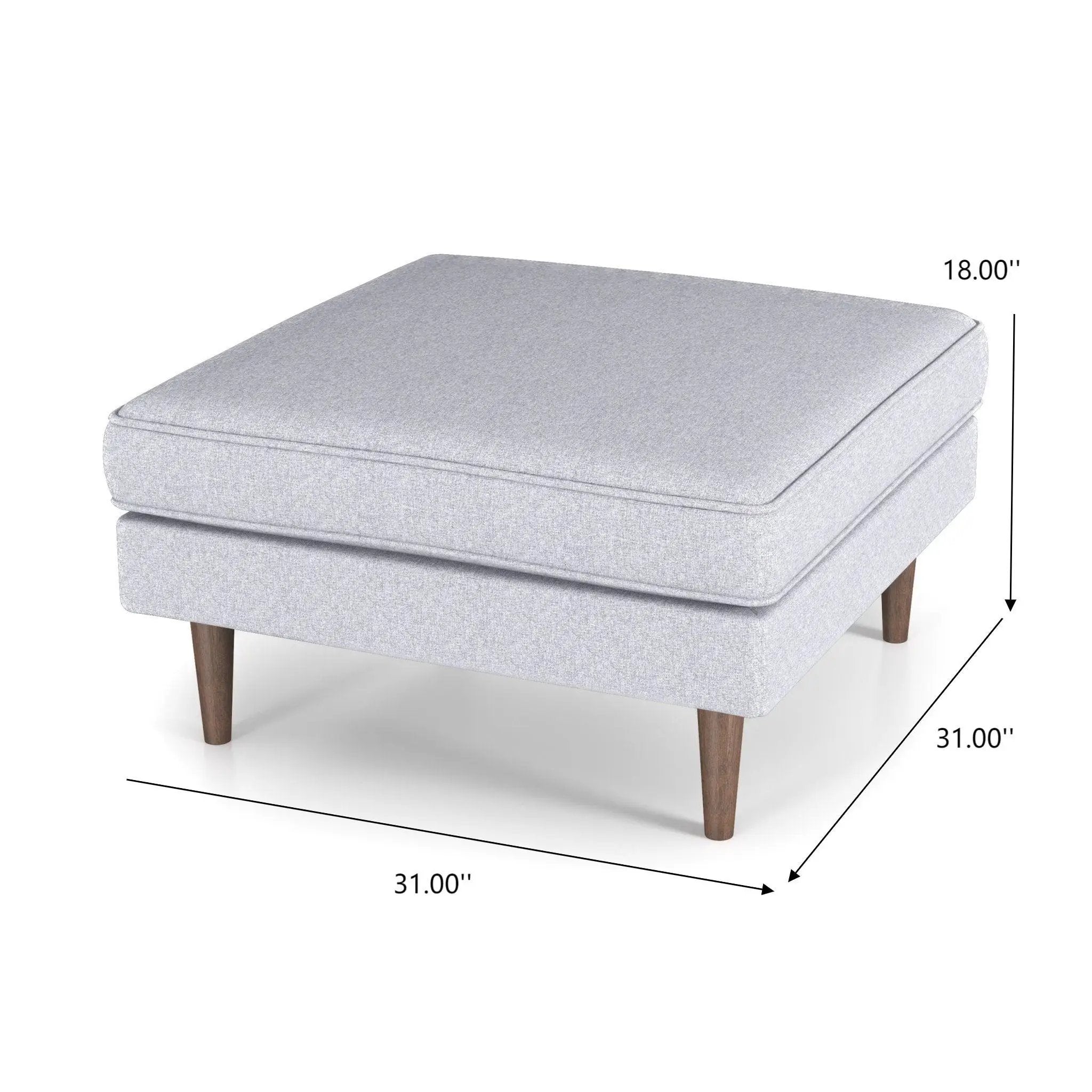 Amber - Square Upholstered Ottoman by HouseOfZazla