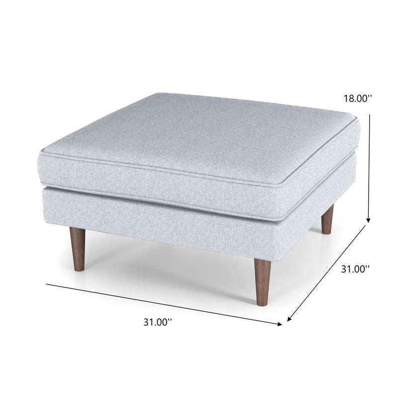 Amber - Square Upholstered Ottoman by HouseOfZazla