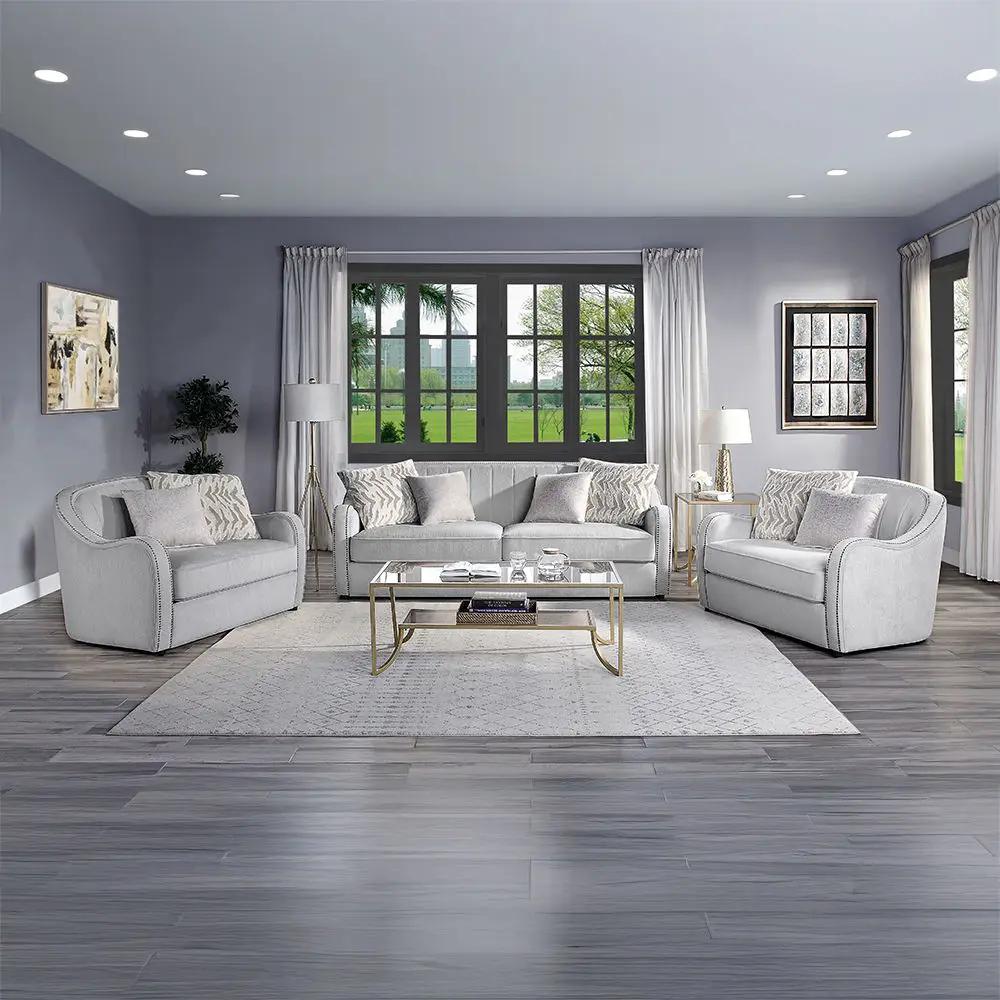 Mahler - Chair With 2 Pillows - Beige Linen by Unique Piece Furniture
