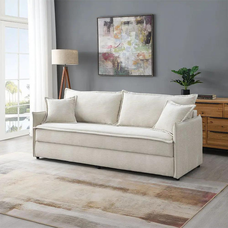 Elisea - Sofa With Sleeper - Beige Fabirc by Unique Piece Furniture