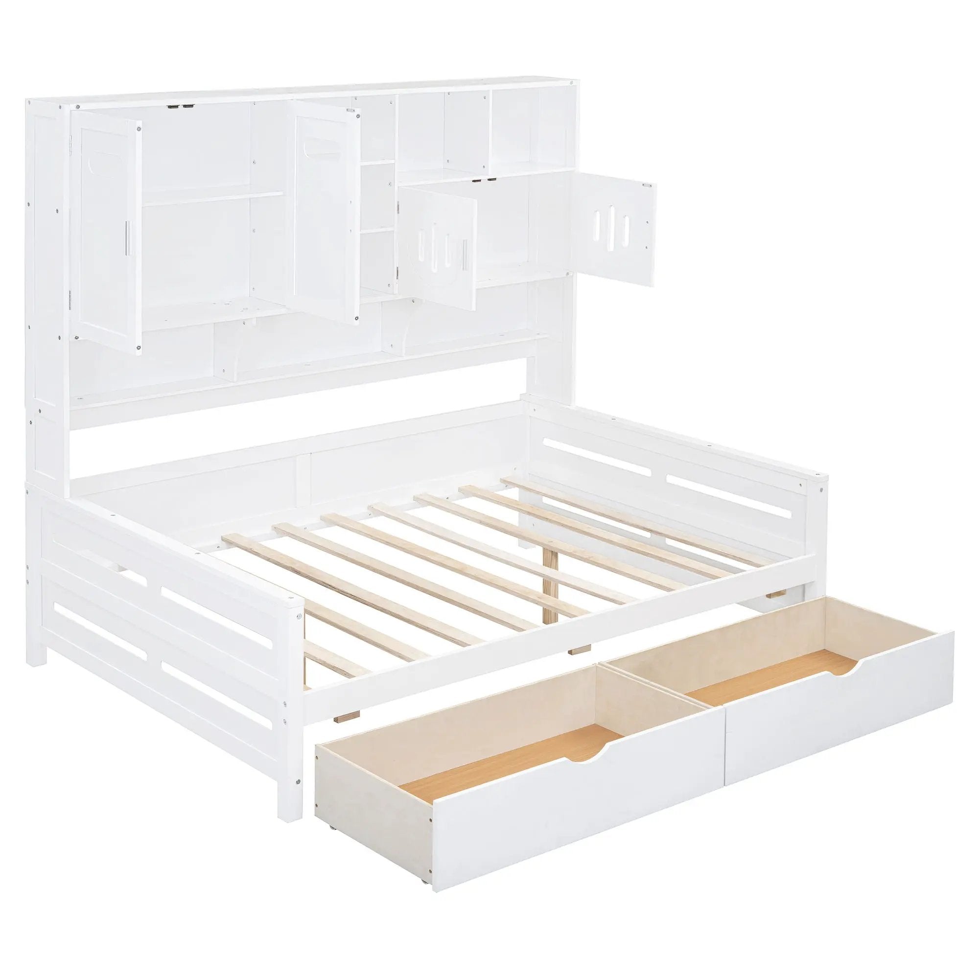 Daybed With All-In-One Cabinet And Shelf by HouseOfZazla
