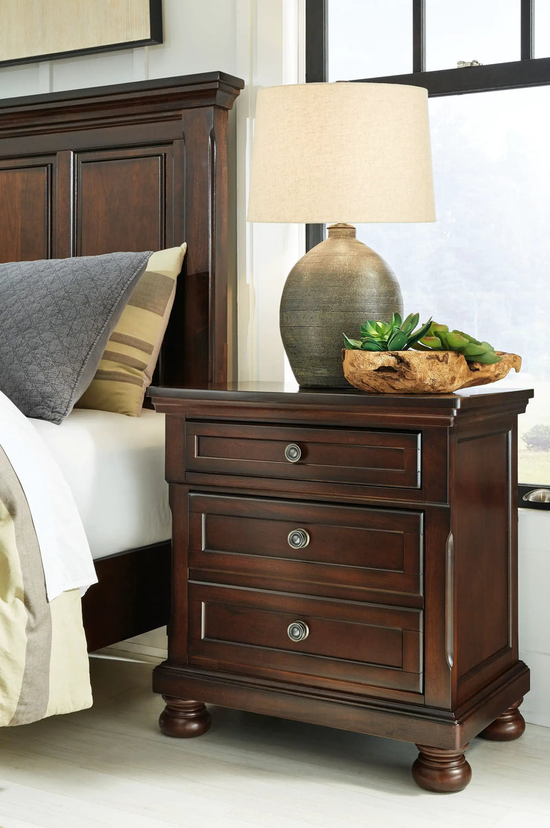 Porter - Two Drawer Night Stand - Dark Brown by Unique Piece Furniture
