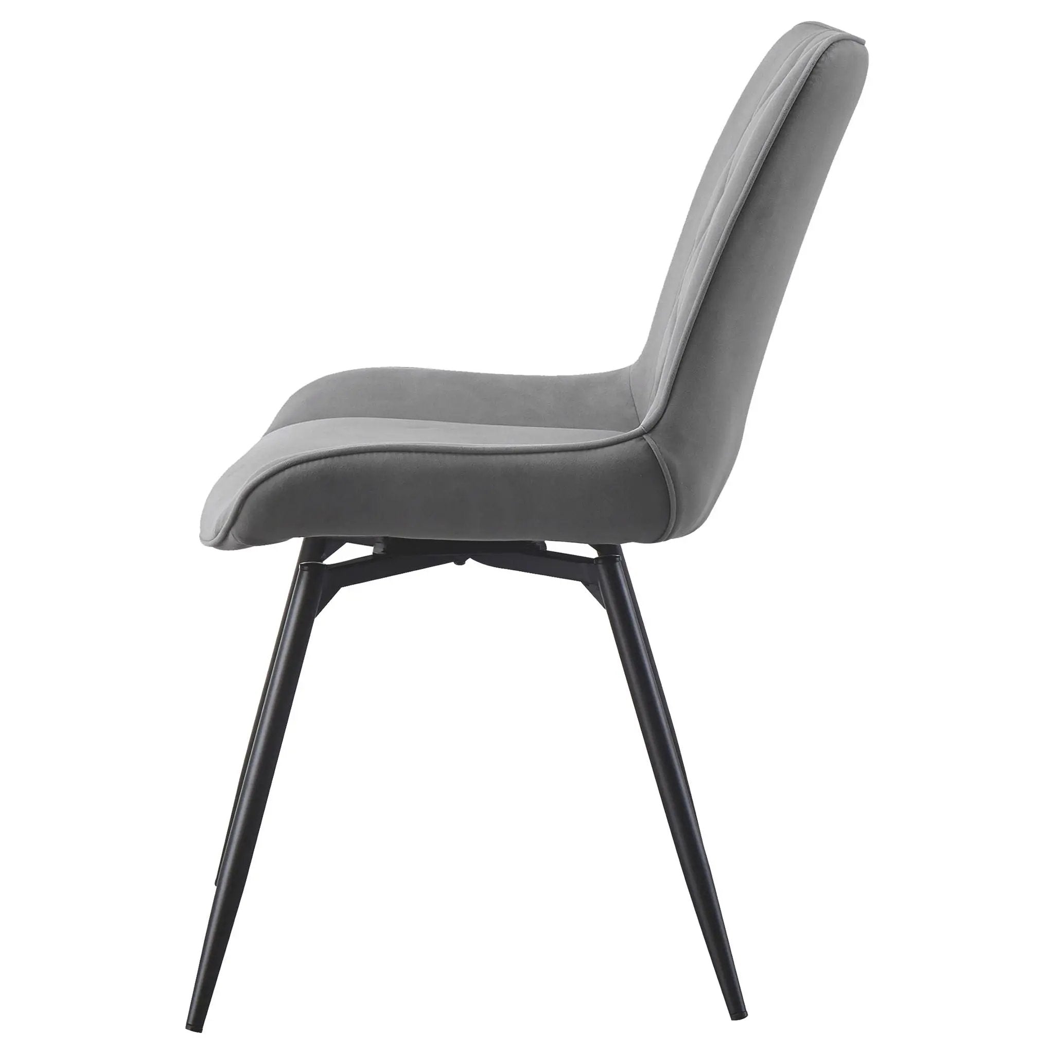 Diggs Upholstered Swivel Dining Side Chair Grey (Set of 2) by Unique Piece Furniture