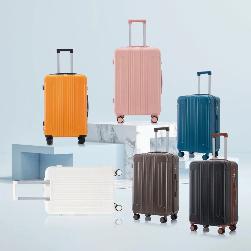 3 Piece ABS Spinner Wheel Luggage Set (Brown) by HouseOfZazla
