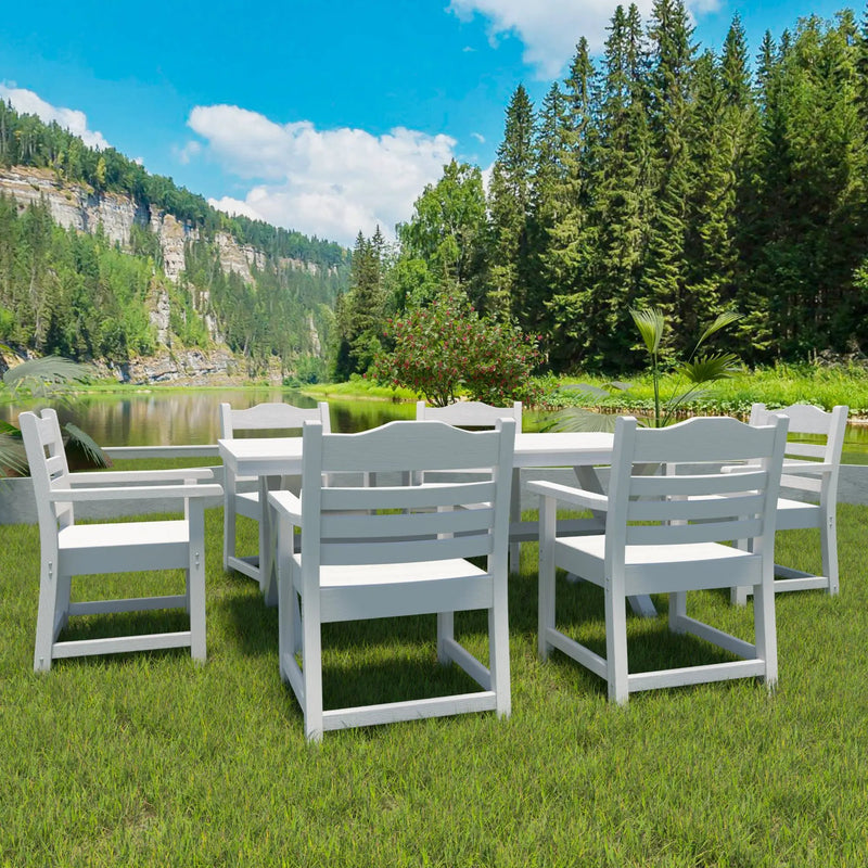 Patio Dining Chair with Armset Set of 2, Pure by HouseOfZazla