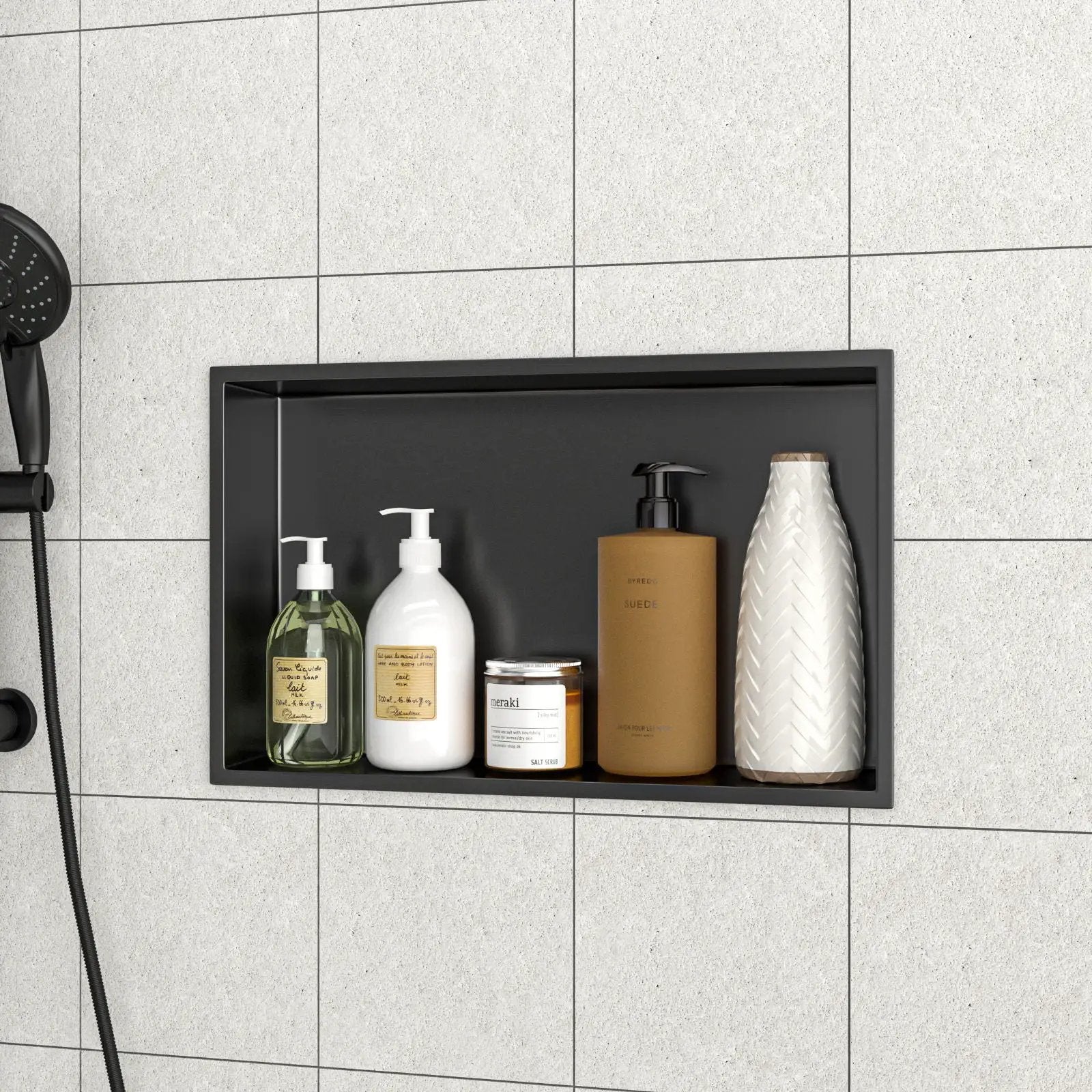 Stainless Steel Shower Niche With Seamless Design For Bathroom Storage by HouseOfZazla