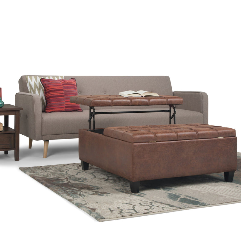 Harrison - Upholstered Coffee Table Storage Ottoman by HouseOfZazla