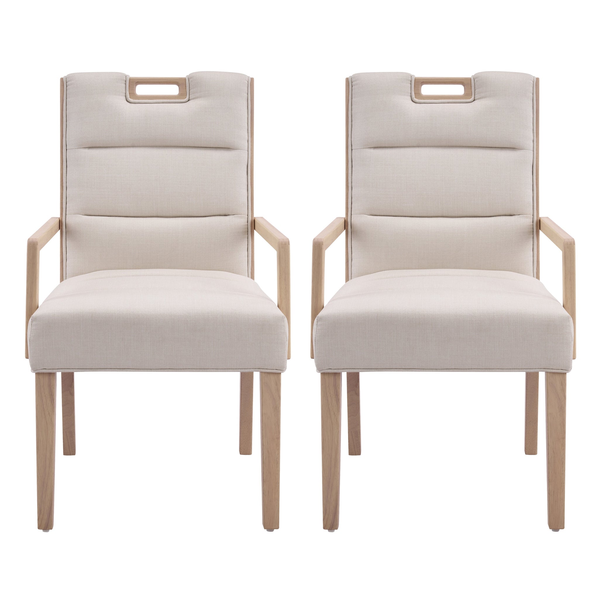 Upholstered Dining Chairs with Armrests by HouseOfZazla