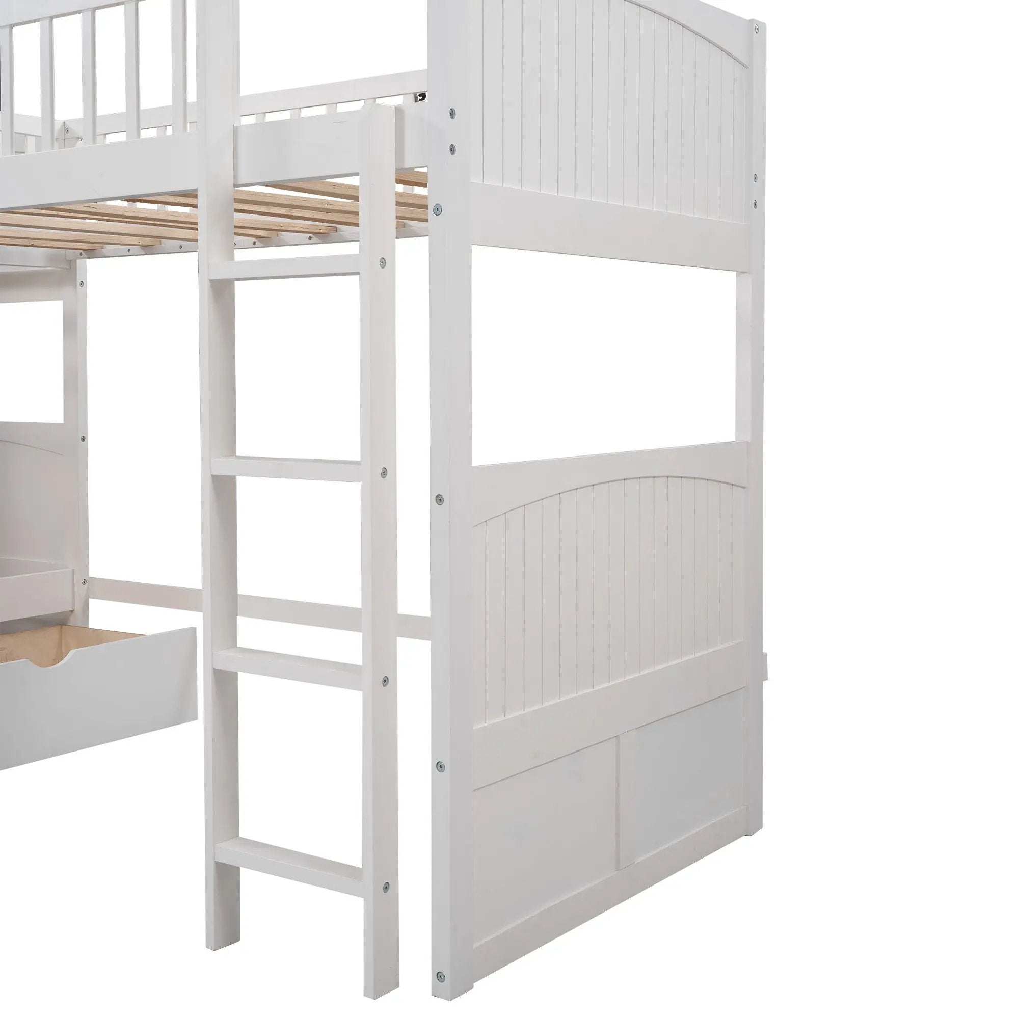 Bunk Bed With Loft And 2 Drawers by Unique Piece Furniture