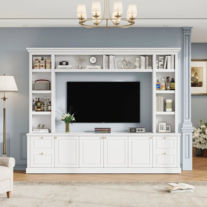 All-In-One TV Stand With Bookcase For TVs Up To 70" by Unique Piece Furniture