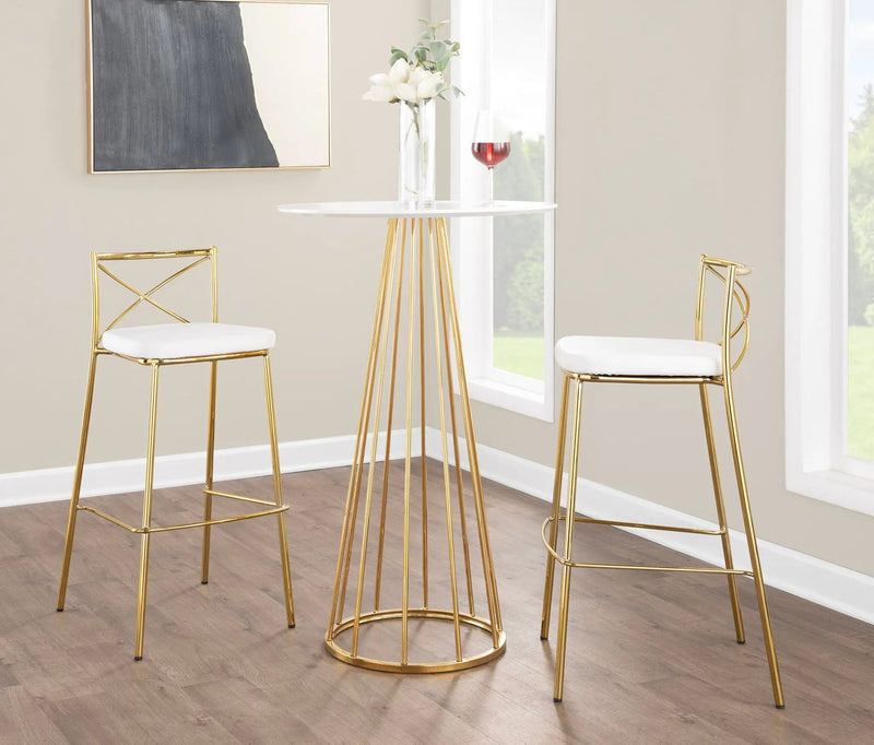 Modern Charlotte - Contemporary Fixed Height Barstool (Set of 2) by Unique Piece Furniture