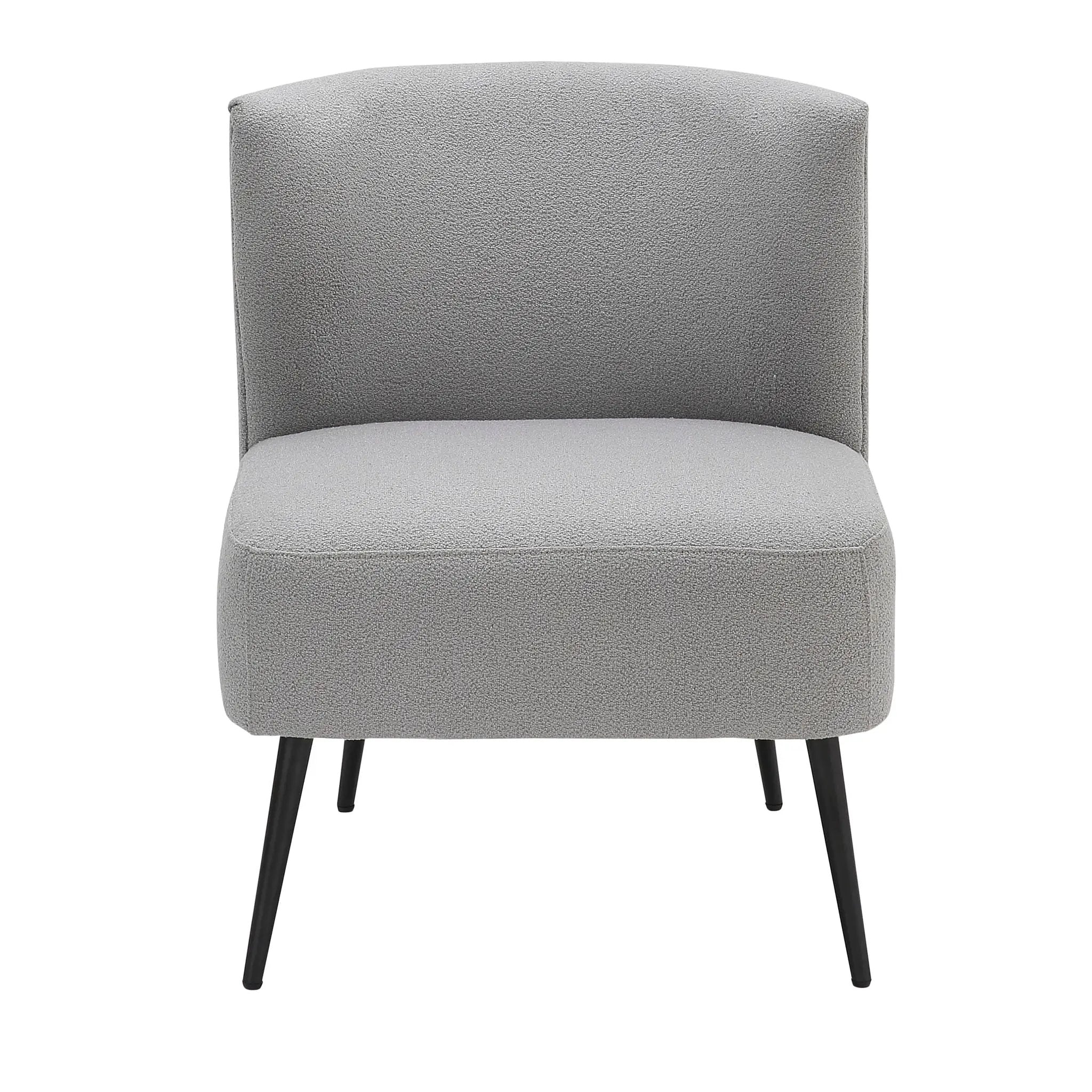 Fran - Contemporary Slipper Chair - Black / Light Gray by HouseOfZazla