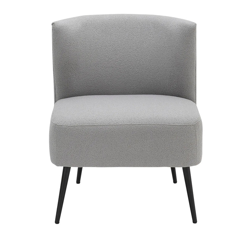 Fran - Contemporary Slipper Chair - Black / Light Gray by HouseOfZazla