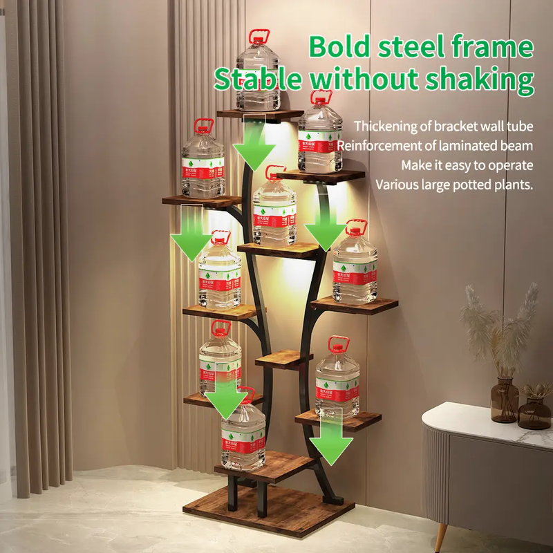 Vase Shape Plant Stand Indoor with Grow Lights by HouseOfZazla