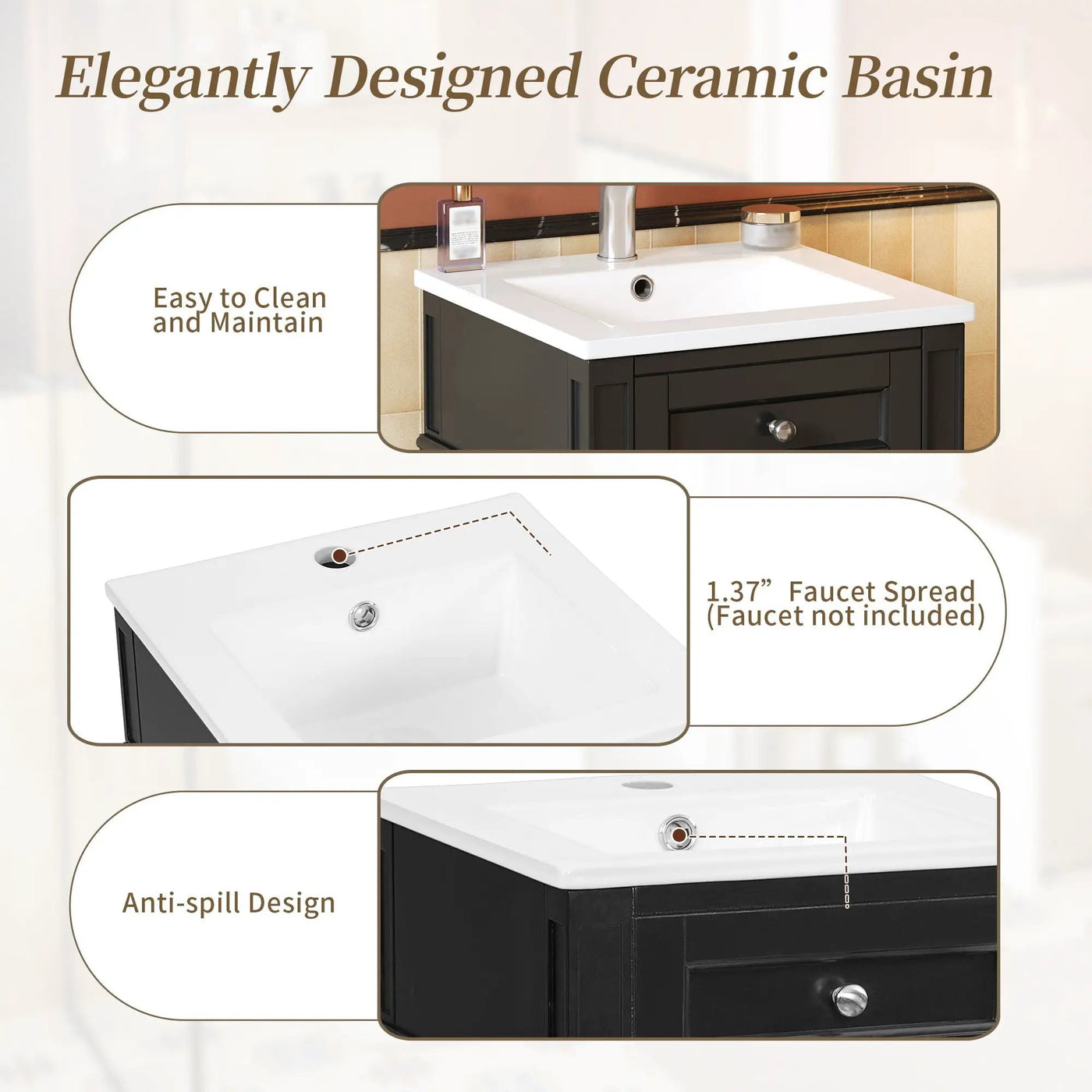 French Style Bathroom Vanity With Sink by Unique Piece Furniture