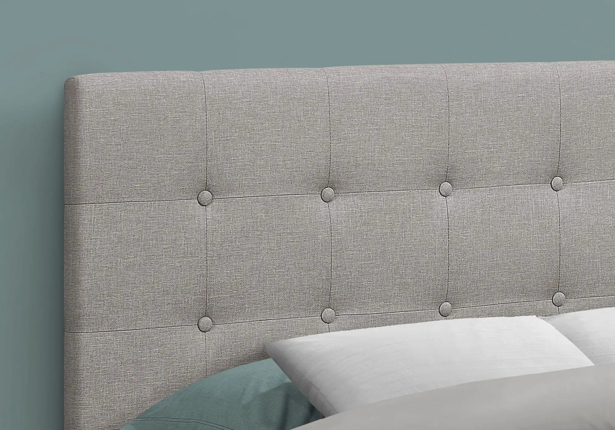 Full Size Bed Headboard Only, Upholstered, Transitional - Gray by Unique Piece Furniture